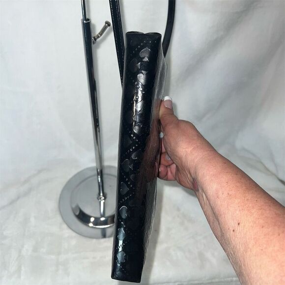 Kate Spade Black Patent Leather Crossbody Bag Adjustable Strap - Picture 10 of 11